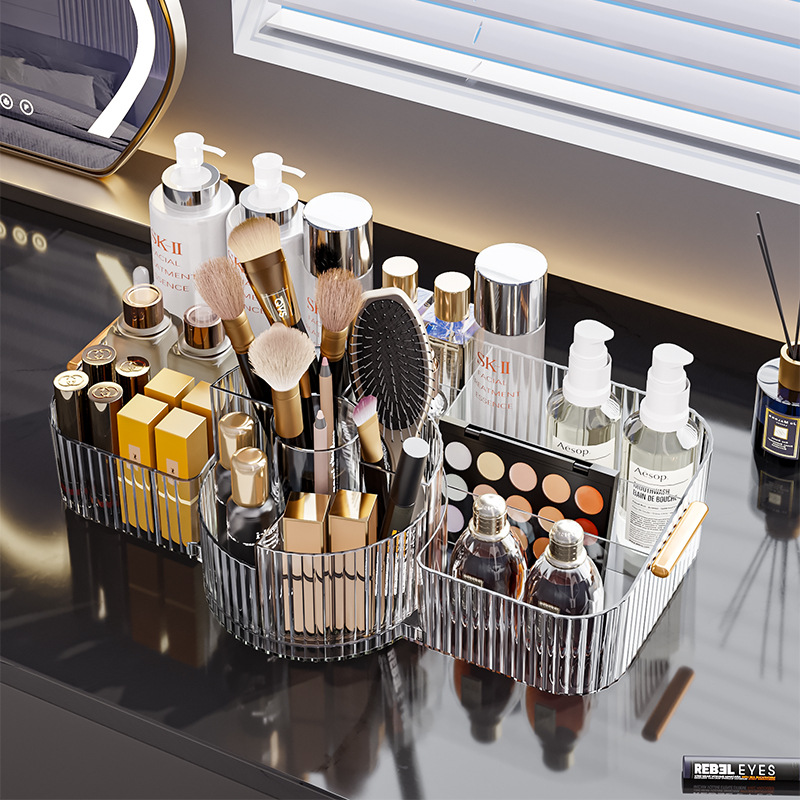 Luxury Skincare Organizer - New 360° Rotating Makeup Brush Holder