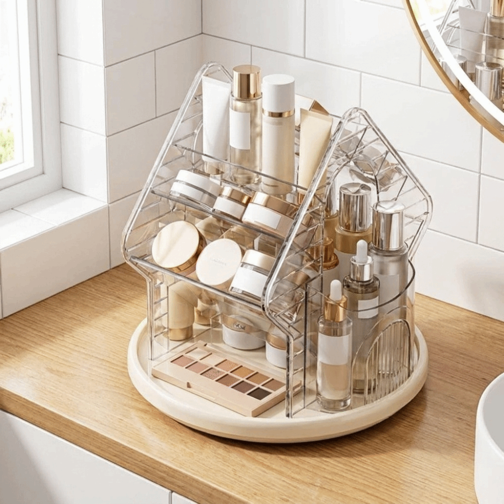 Rotating Desktop Cosmetic Orga - огляд і ціна Luxury Skincare Organizer