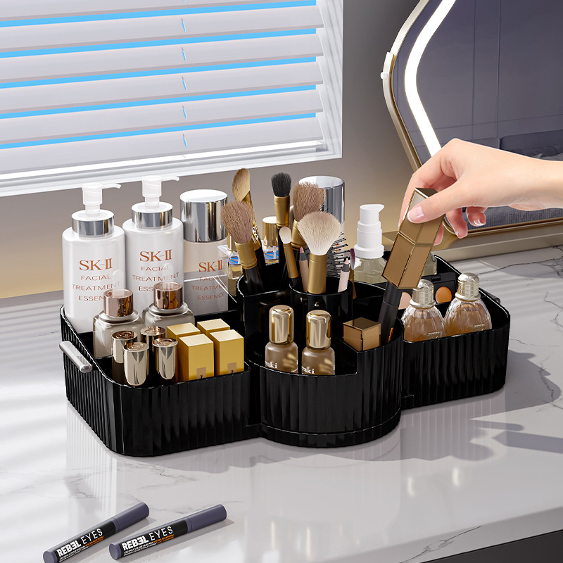 New 360° Rotating Makeup Brush - огляд і ціна Luxury Skincare Organizer