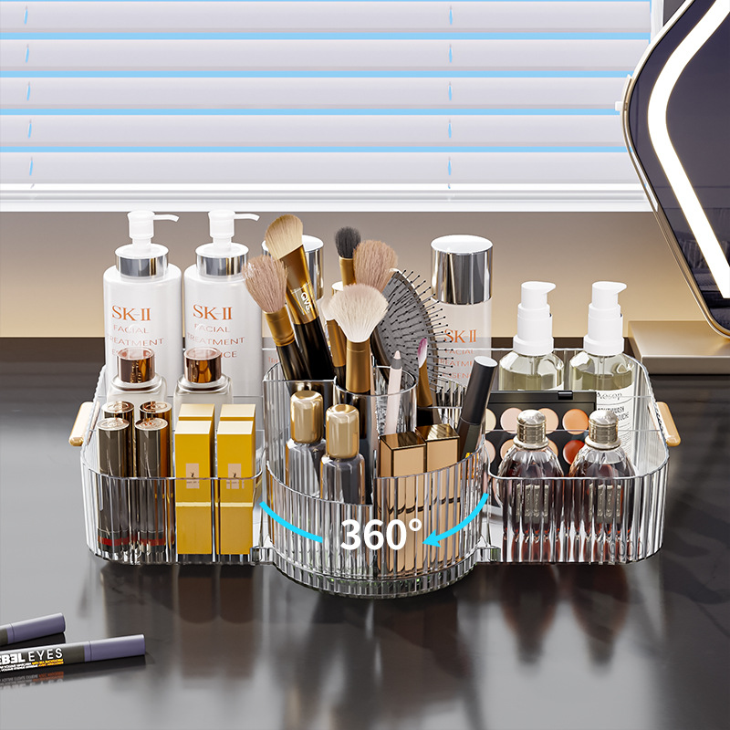 New 360° Rotating Makeup Brush - огляд і ціна Luxury Skincare Organizer